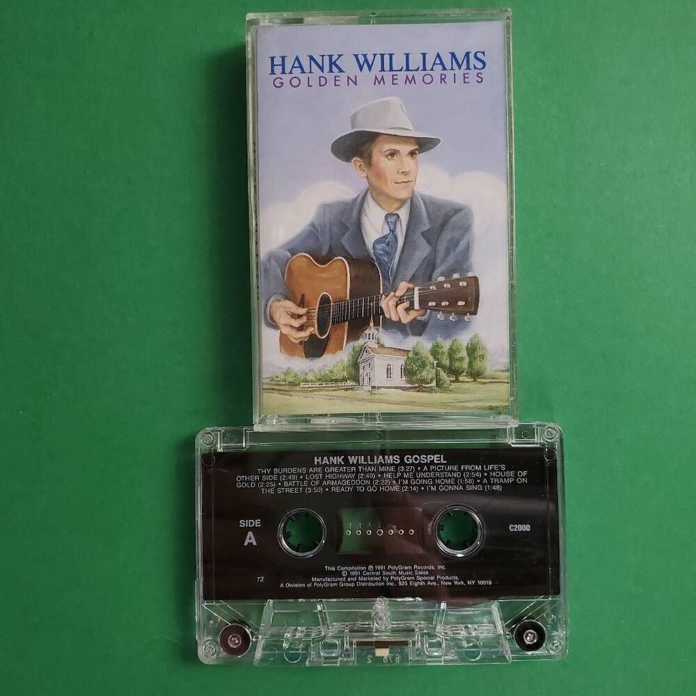 Hank Williams Golden Memories Cassette 1990 PolyGram